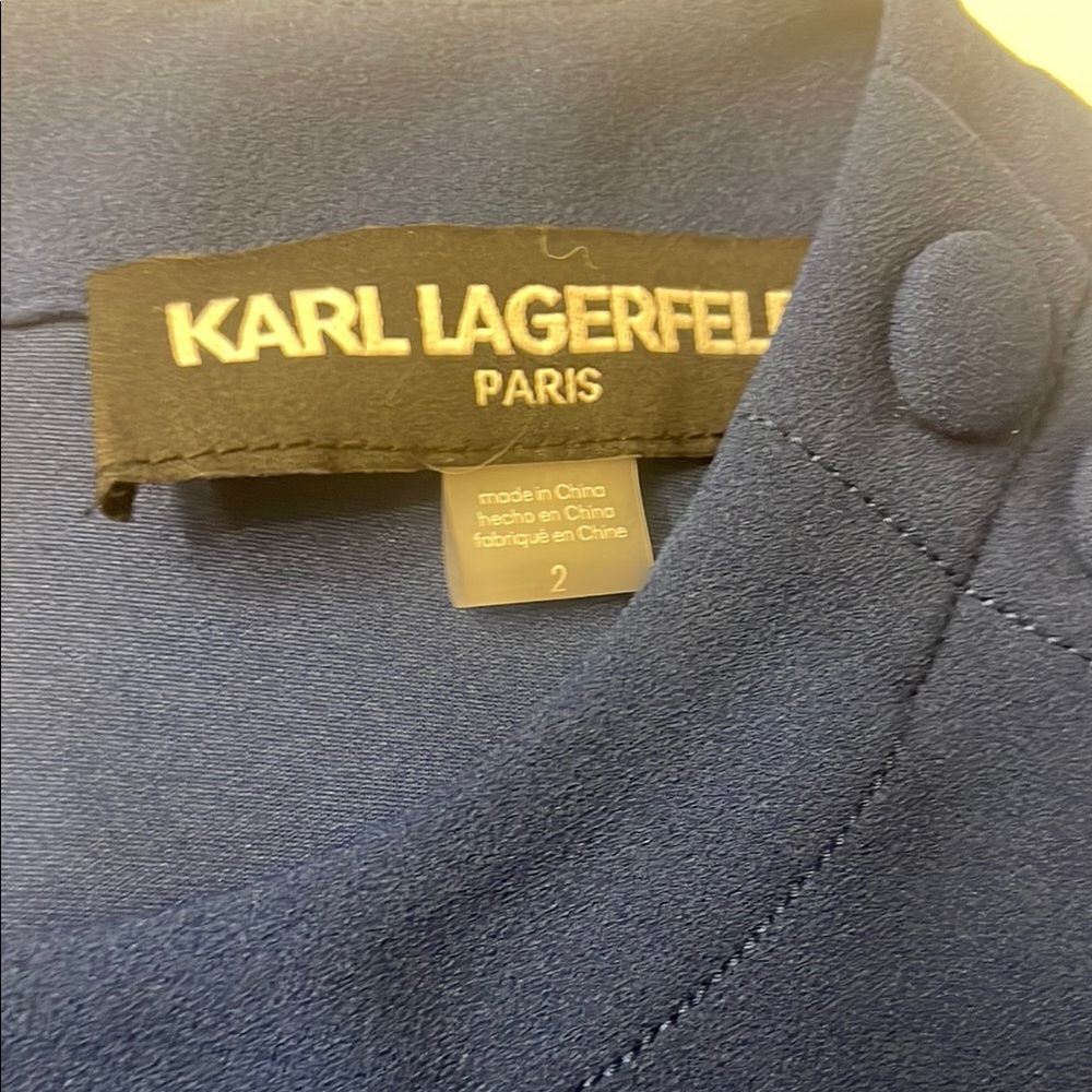 Karl Lagerfeld Blue Sheath Dress - Picture 2 of 5